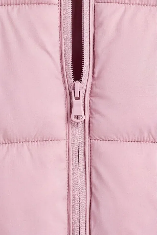 Детское пальто пуховое для девочек с капюшоном Lefties, Pink — фото 4