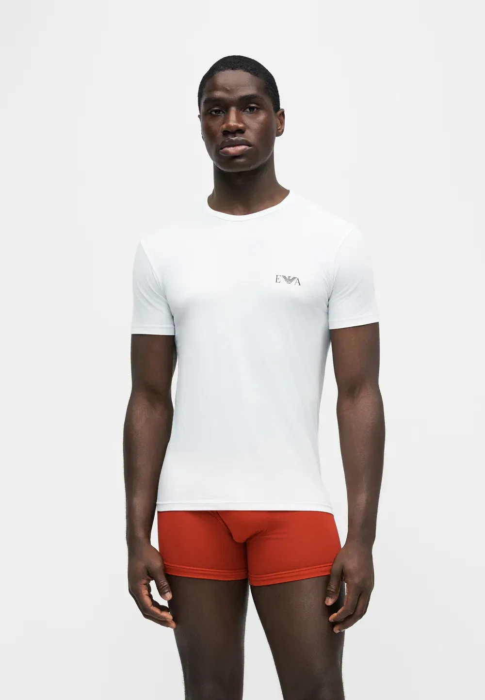 Комплект из двух маек с круглым вырезом - нижнее белье Emporio Armani, White/Black — фото 4