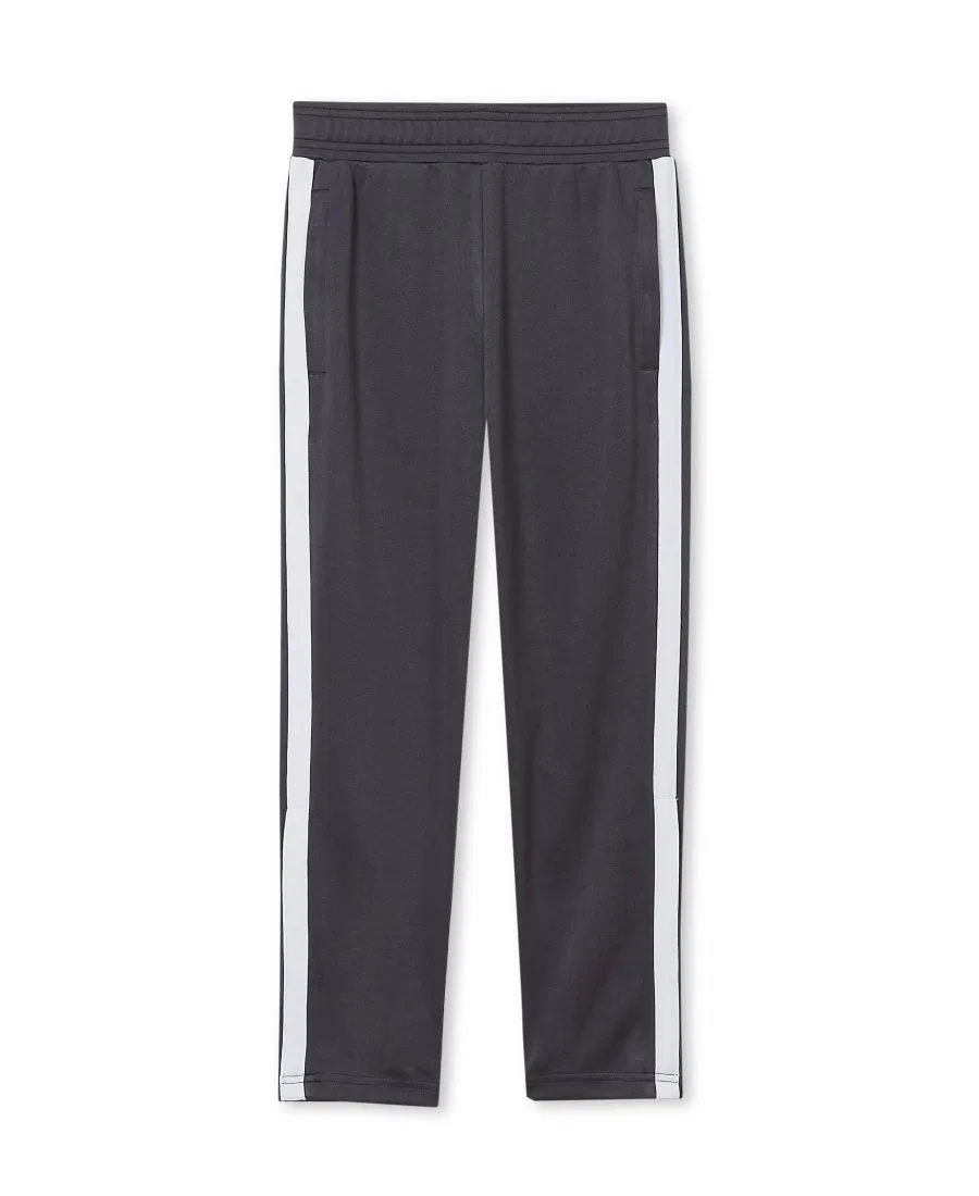 Спортивные брюки из трикотажа с боковыми молниями Lands' End, Dark Gray