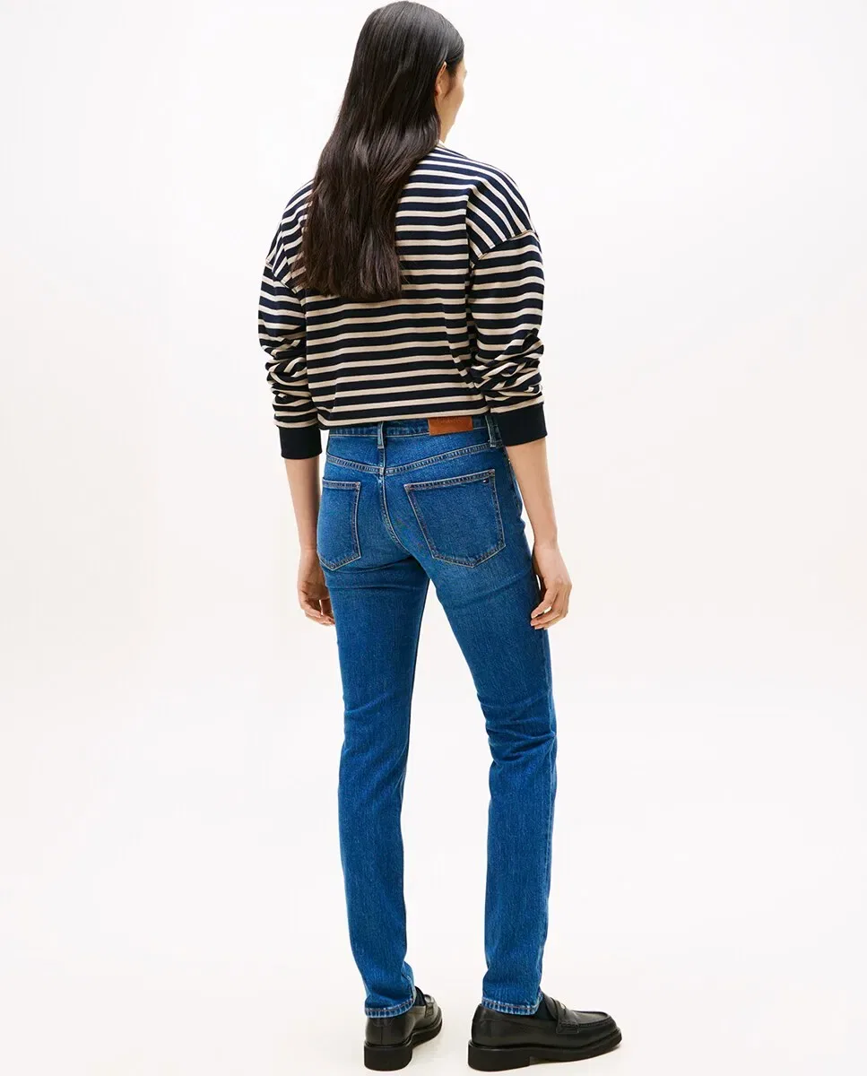 Женские джинсы скинни Slim с завышенной талией Tommy Hilfiger, Azul — фото 3