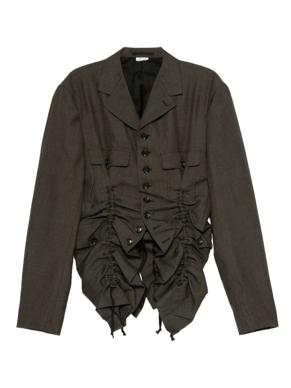 

Куртка из габардина с драпировкой Comme Des Garçons Shirt, зеленый