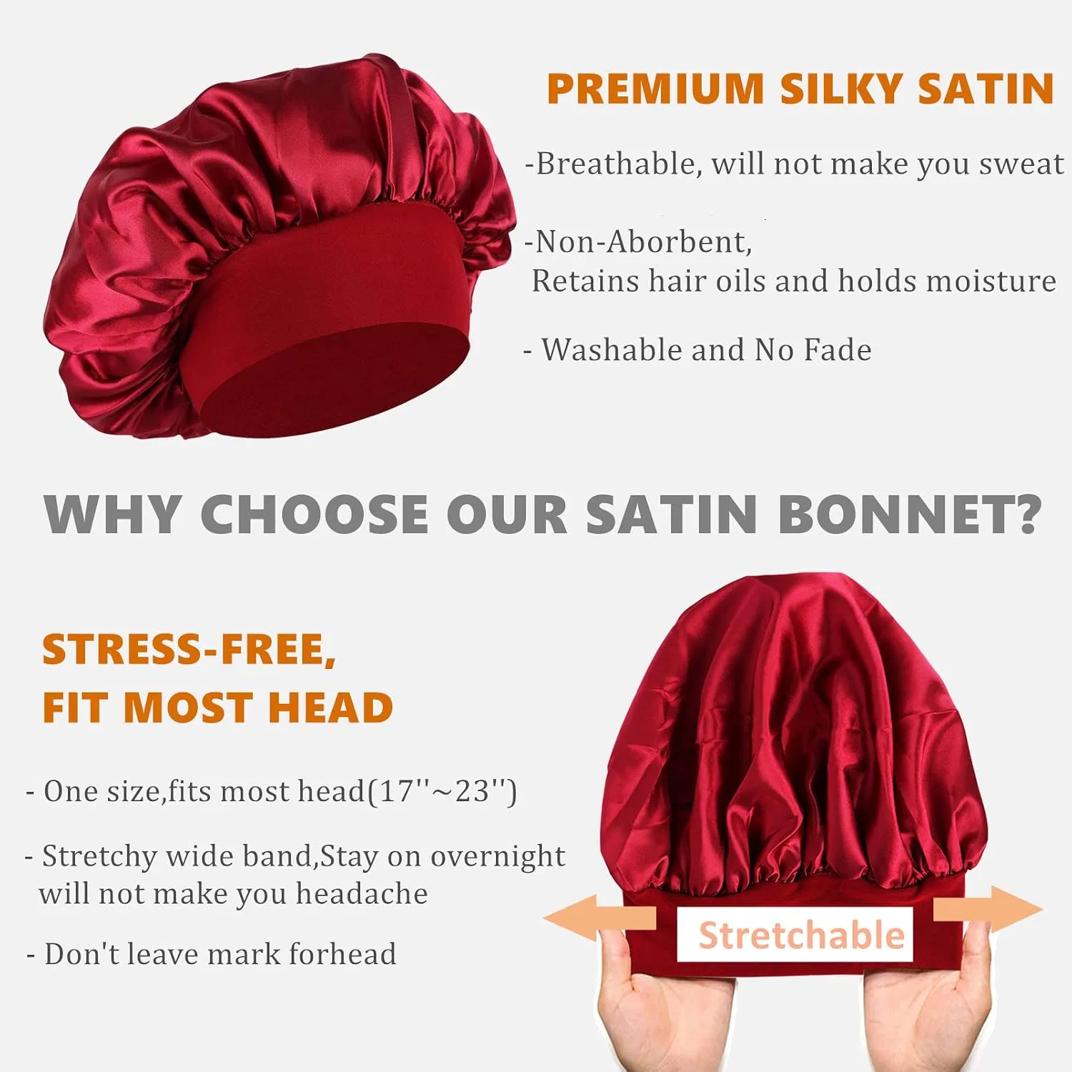 Шапочка для душа Satin Bonnet, Himoswis, набор 6 шт, M-L, мультиколор — фото 3