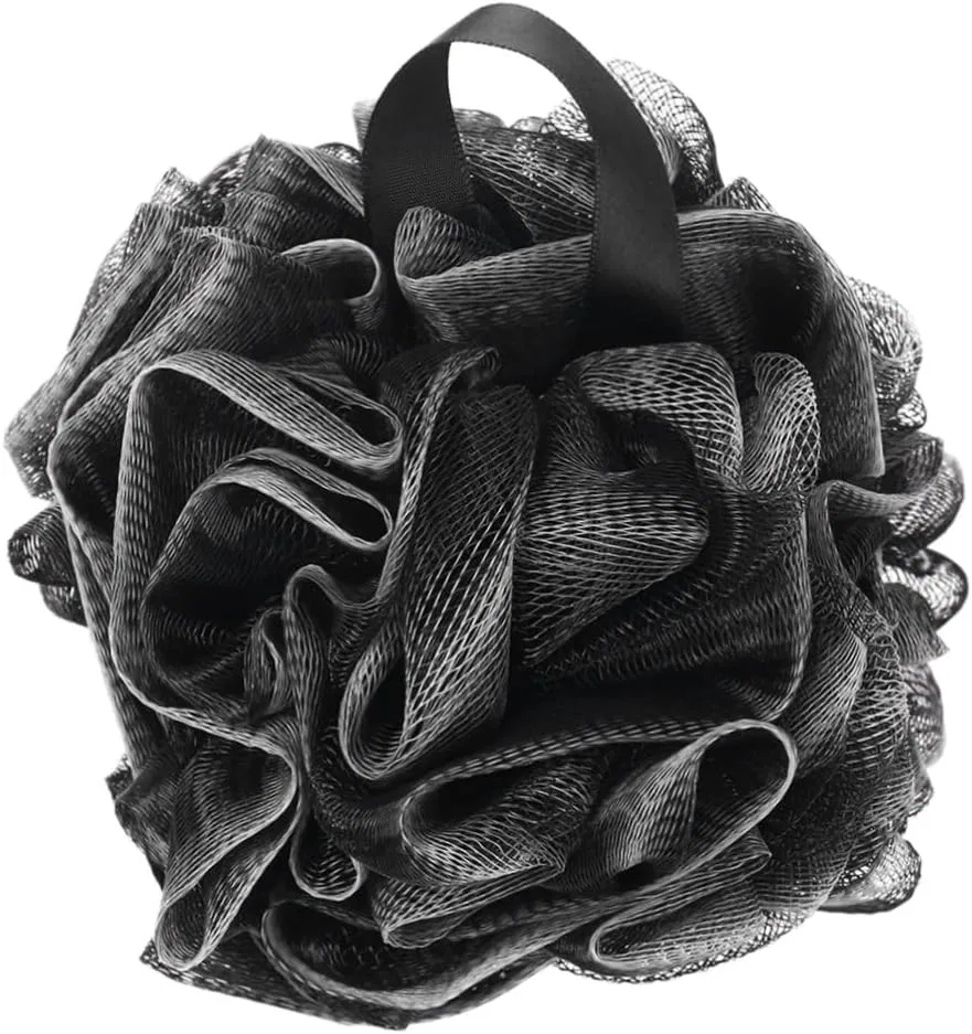 Мочалка для душа Mesh Pouf, 3 шт, ENESEA, черный