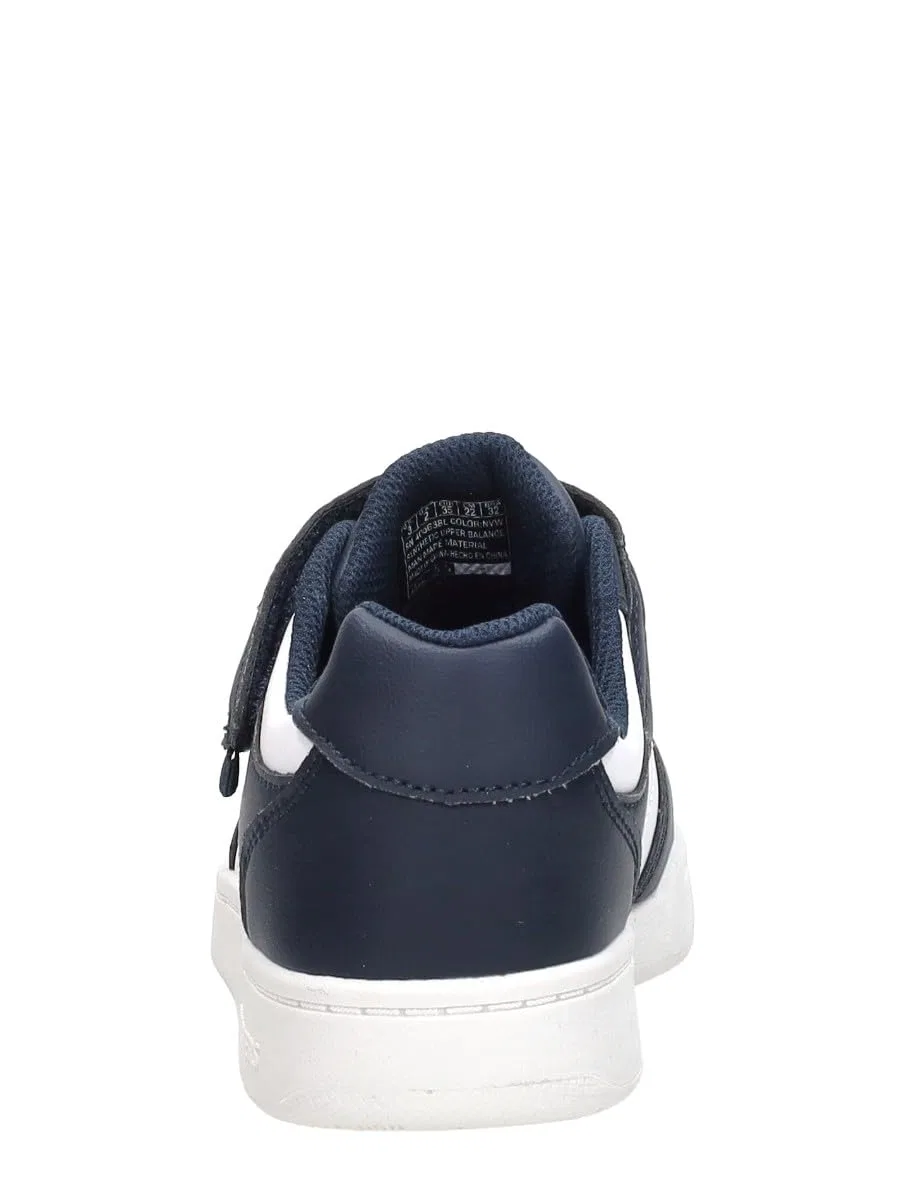Детские кроссовки для мальчиков с перфорацией Skechers Quick Street, Navy Blue White — фото 3