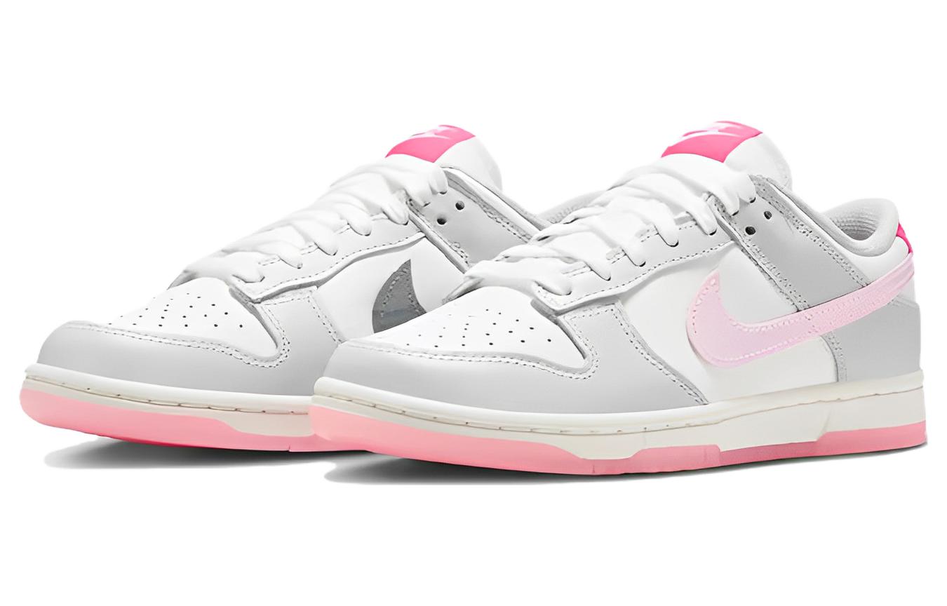 Кроссовки Nike Dunk Low 520, белый/розовый — фото 3