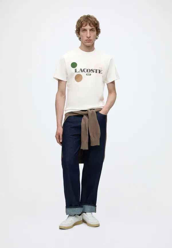 Футболка Lacoste с принтом, унисекс, хлопок — фото 2