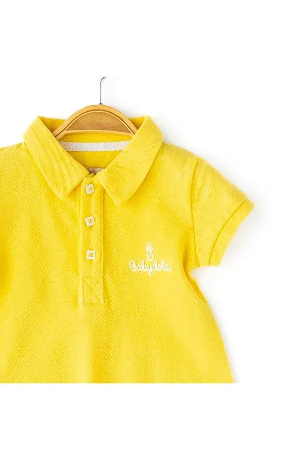 Детский комбинезон для мальчиков с коротким рукавом Babydola, Yellow — фото 3
