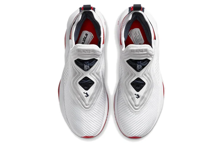 Кроссовки Nike LeBron Soldier 14, белый/красный — фото 4