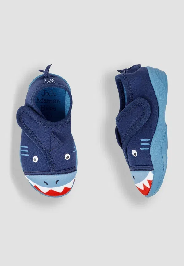 Детские туфли для плавания на пляже Shark, стандартный размер Jojo Maman Bebe, темно-синий — фото 3