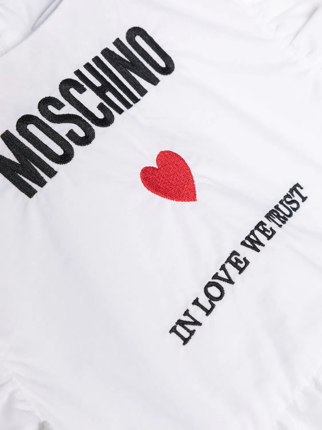 Платье с вишивкой логотипа Moschino, белый — фото 2