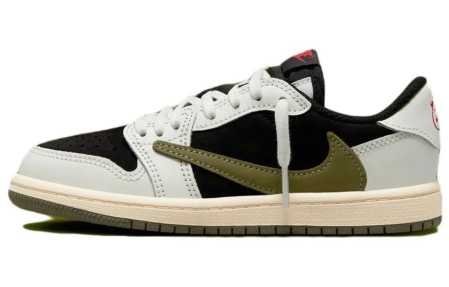 

Кроссовки Air Jordan Travis Scott X Air Jordan 1 Retro Low Og Sp Ps 'Olive', белый