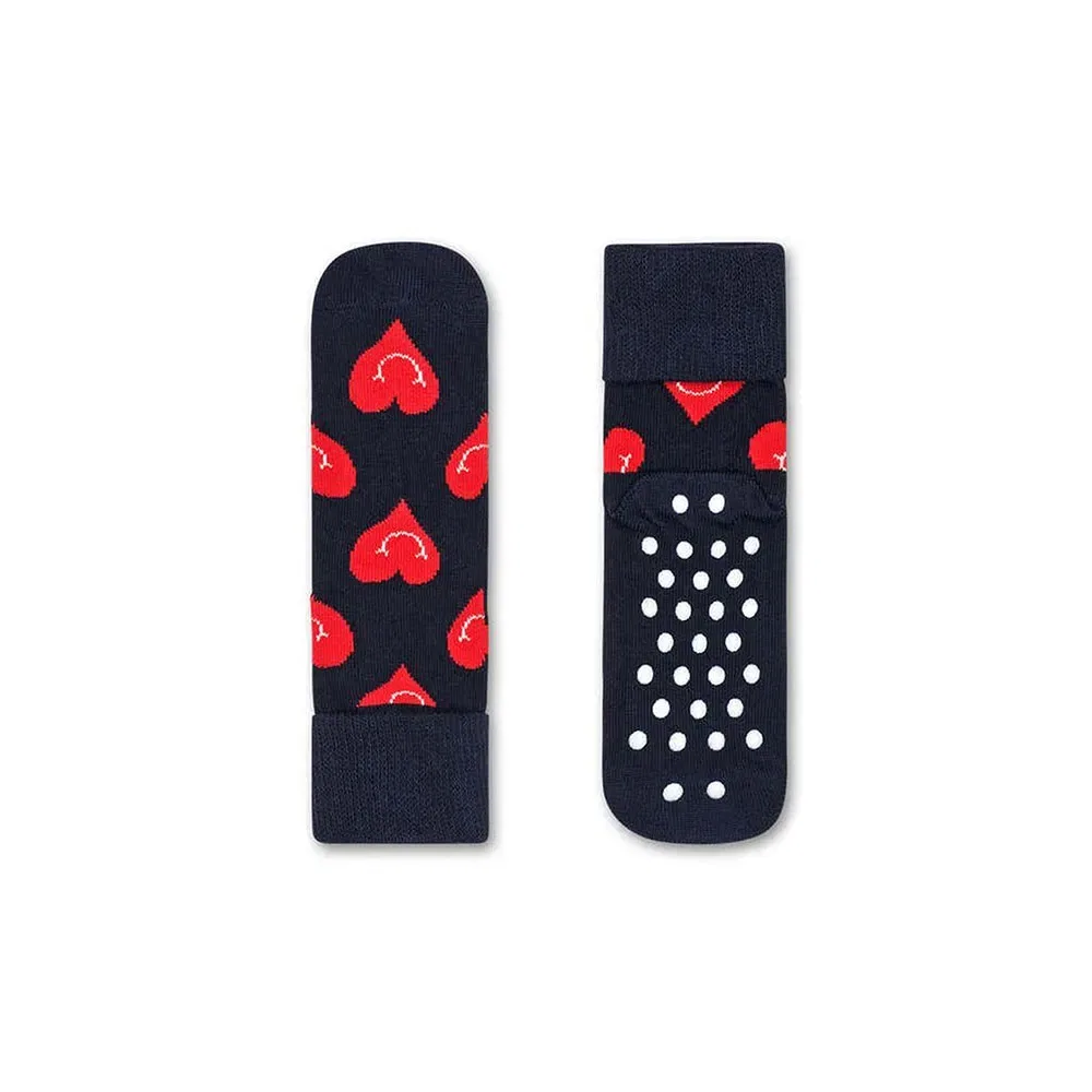 Носки с противоскользящим покрытием Smiling Heart 2 пары Happy Socks, синий — фото 2