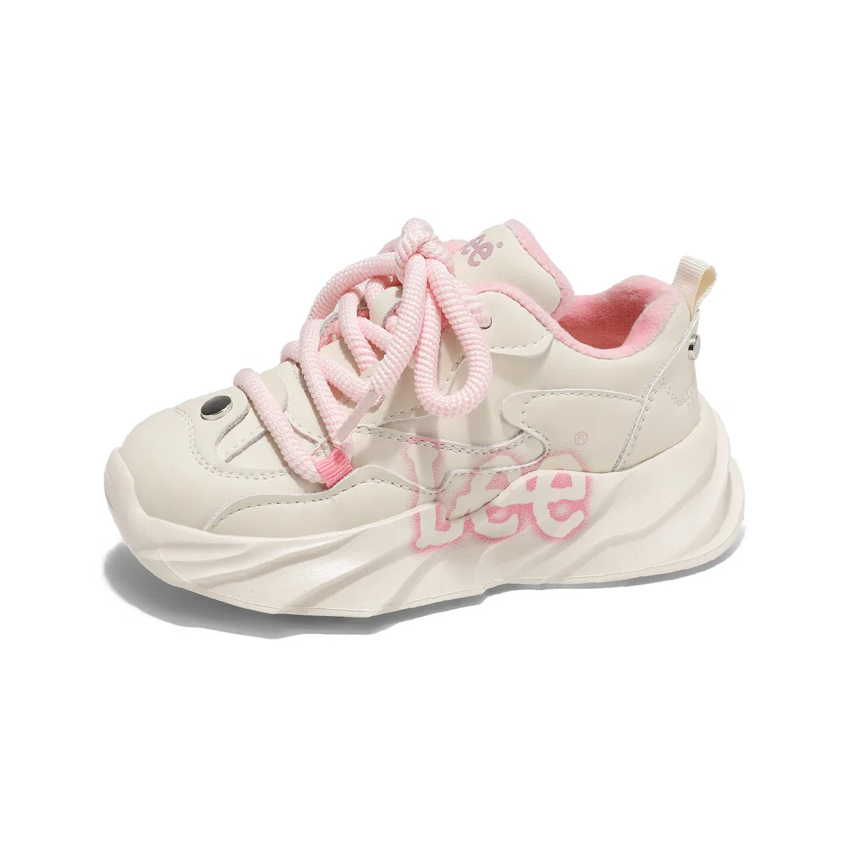 Детские кеды из искусственной кожи с защитой от ударов и теплой подкладкой Lee, Beige — фото 4