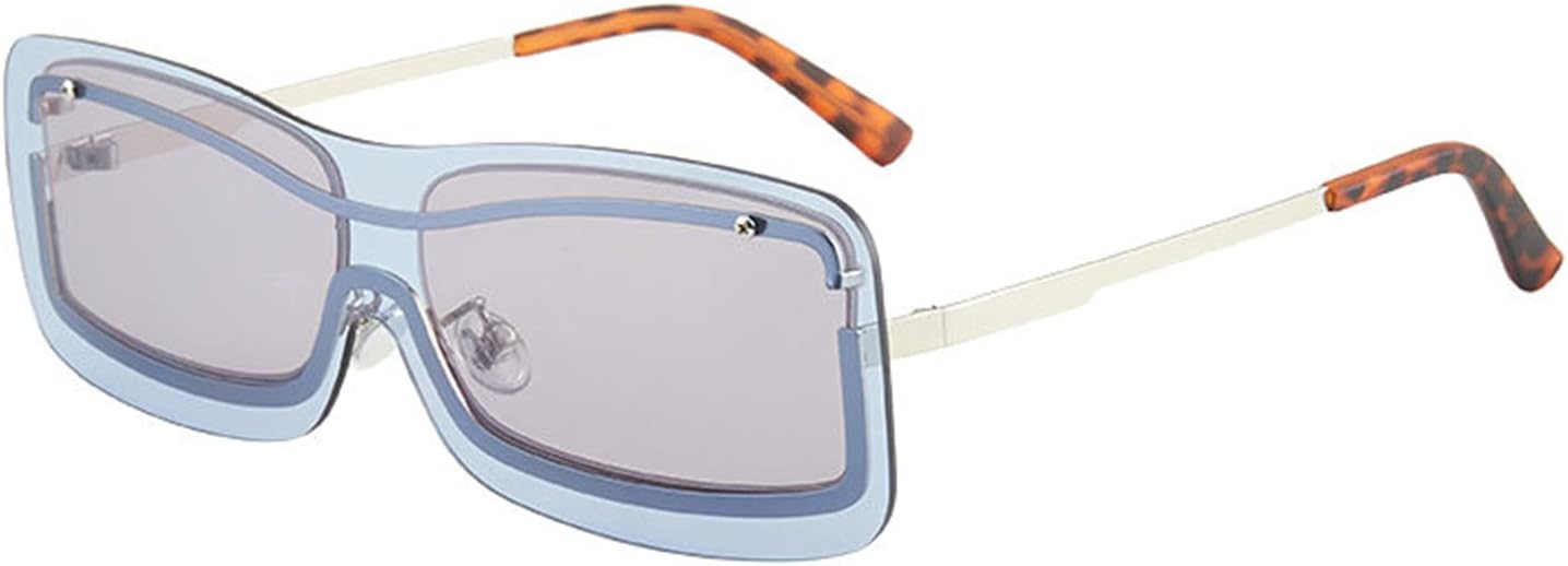 

Солнцезащитные очки Willochra в винтажном стиле, цельные, для женщин и мужчин, без оправы, прямоугольные, с градиентным переходом цвета и защитой от УФ-излучения UV400, Blue