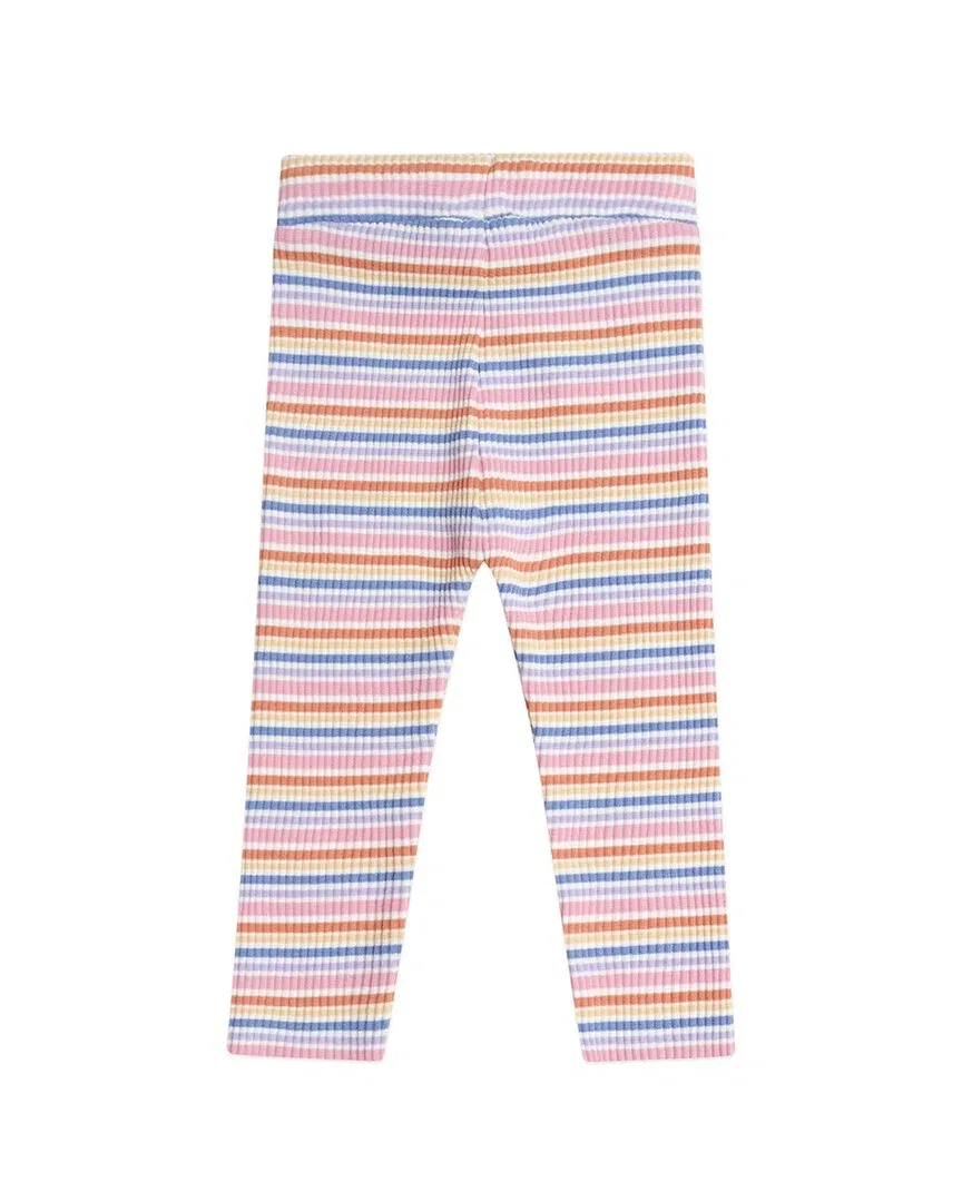 Детские леггинсы из рубчатого хлопка Rainbow Rib Huxbaby, мультиколор — фото 2