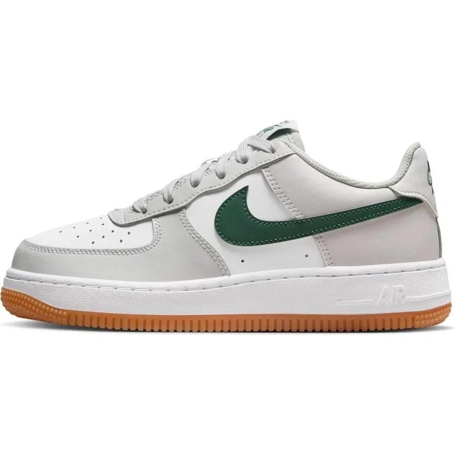 Кроссовки повседневные с кожаным верхом Air Force 1 Nike, Белый А Светло-Зеленый — фото 2