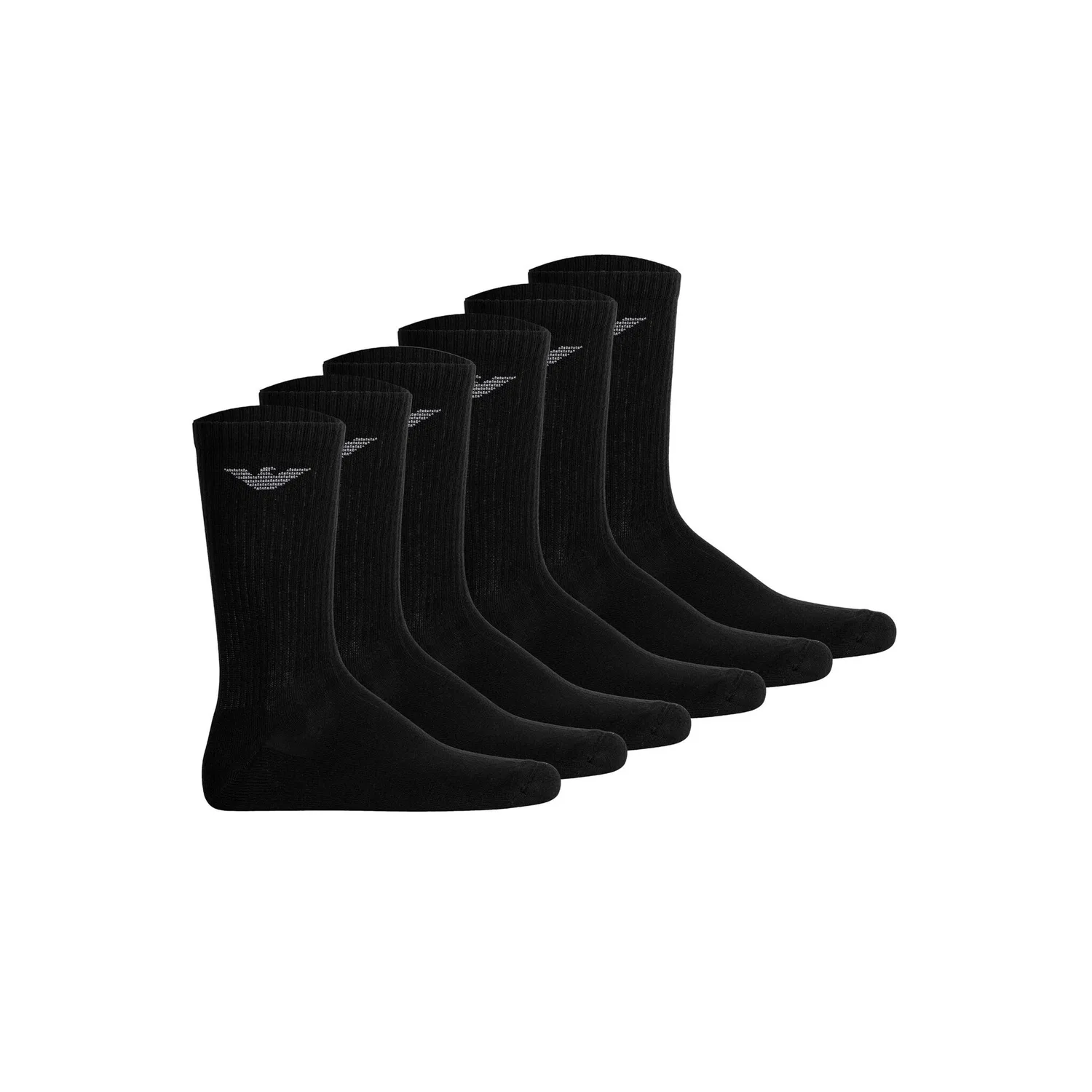 Мужские короткие носки спортивные 6 пар Emporio Armani, Black