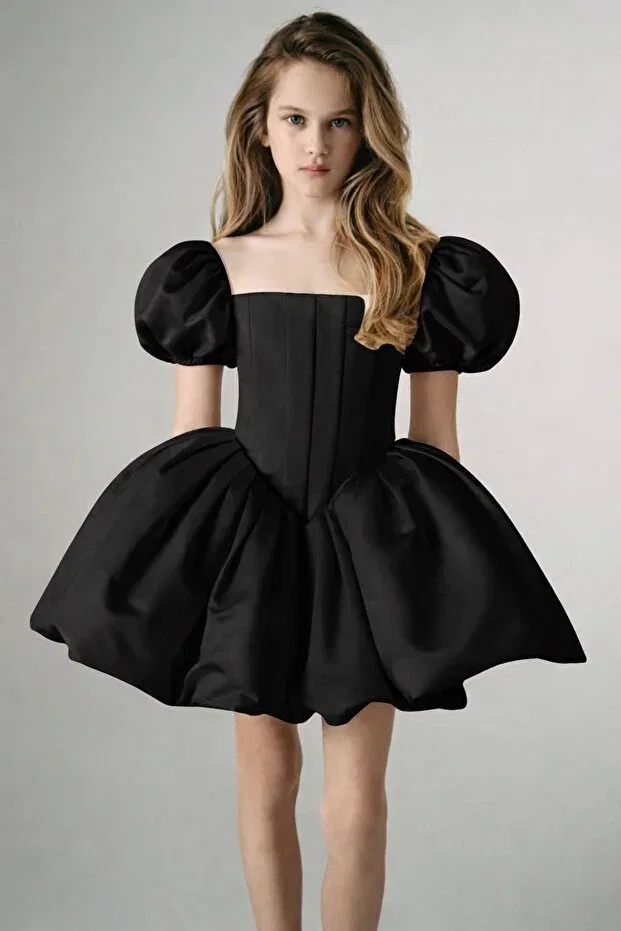 Детское платье для девочек с принтом Fkb For Kids Baby, Black