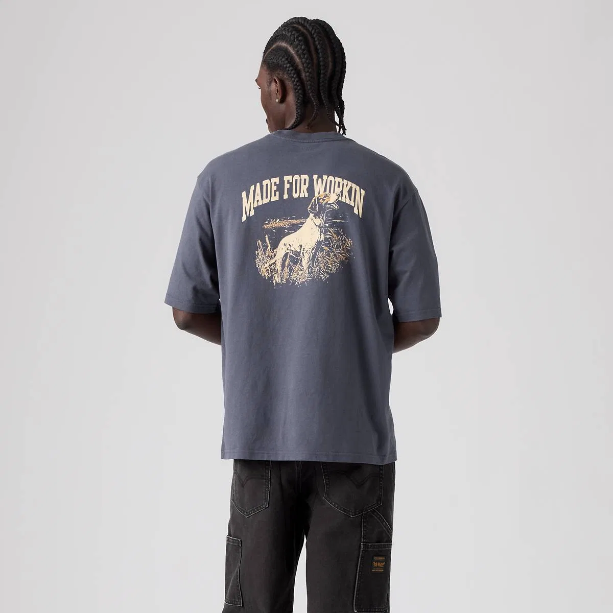 Футболка с графическим принтом для рабочей одежды Levi's, Made For Workin Periscope - Grey — фото 4