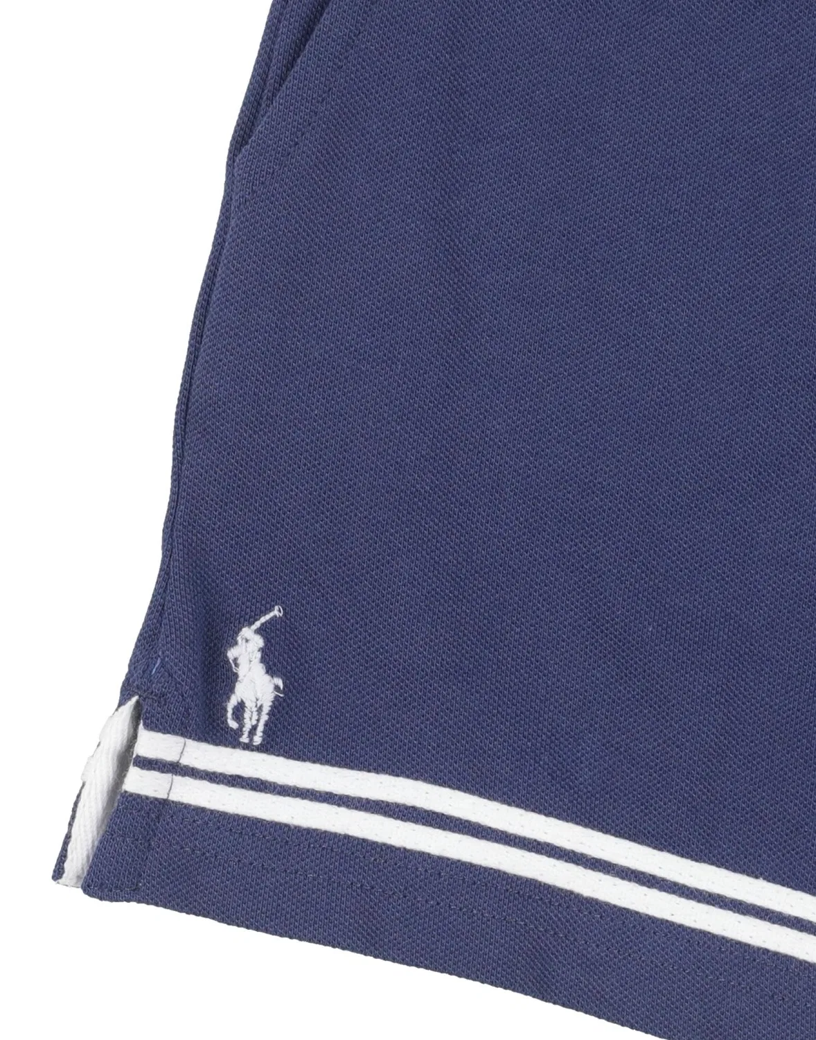 Детские шорты для девочек с принтом Striped Stretch Mesh Short Polo Ralph Lauren, темно‑синий — фото 3