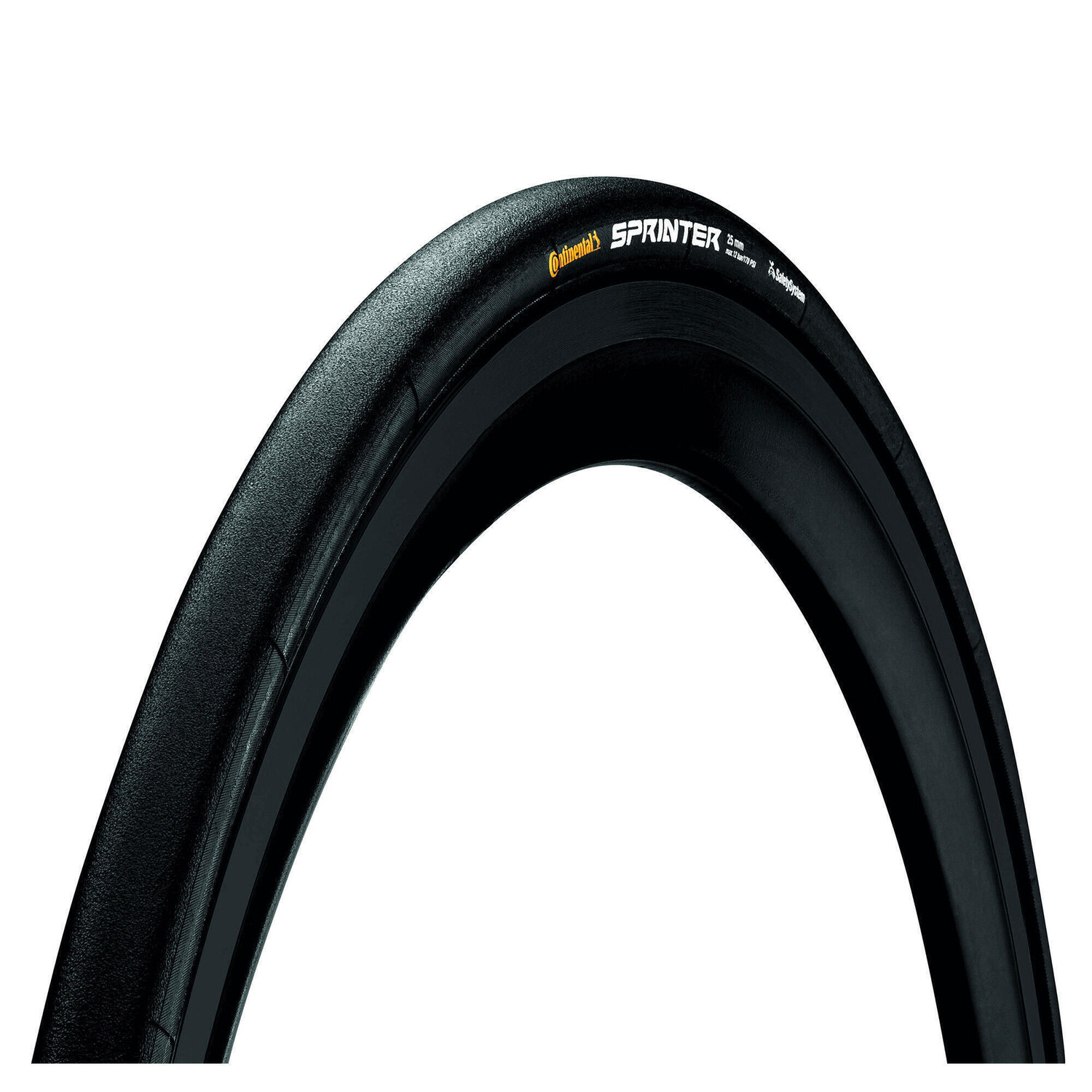 

Гут Continental Sprinter 700x25 Кожа 25-622, черный / черный / черный