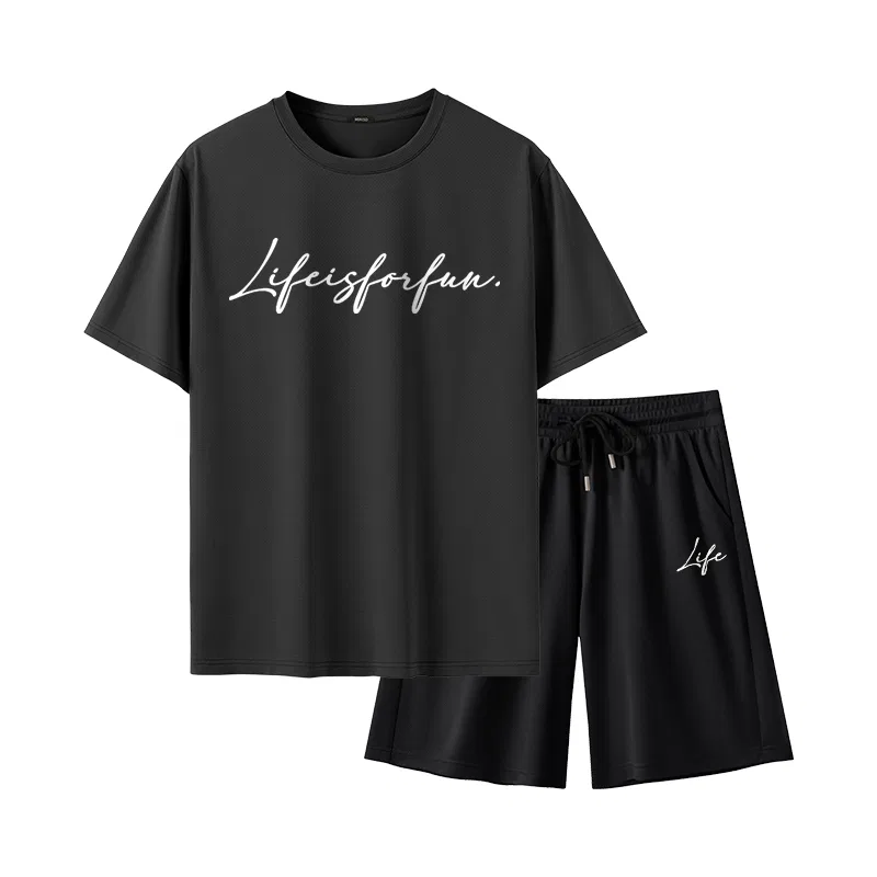 Детский спортивный костюм с быстросохнущей тканью MINISO, Light Gray + Black — фото 3