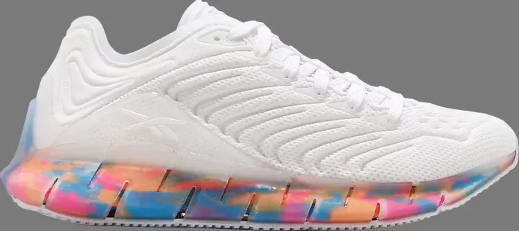 

Кроссовки wmns zig kinetica 'white blue pink' Reebok, белый