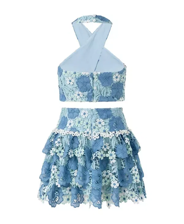 Детский топ для девочек с вышивкой Marlo Kids, Powder Blue — фото 3