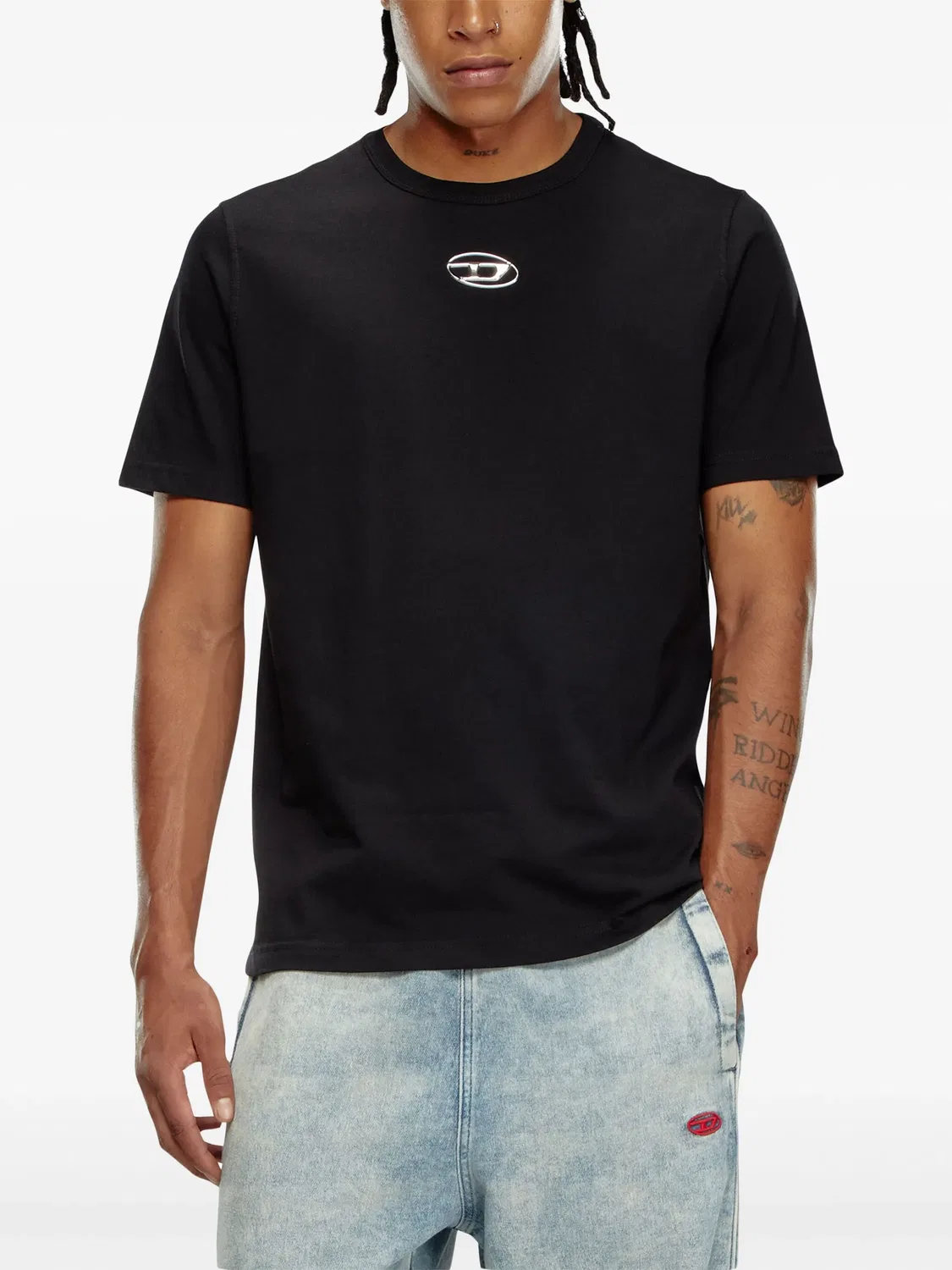 Футболка T-ADJUST-OD из хлопка Diesel, черный — фото 4