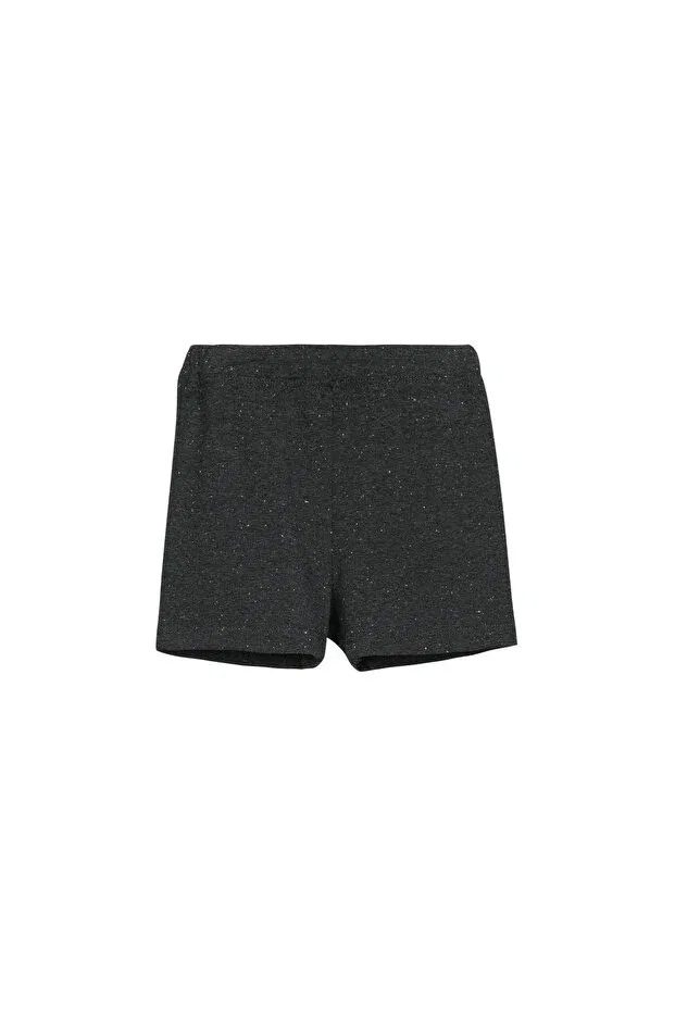 Детские шорты для девочек хлопковые Lovetti, Anthracite With White Nopeli