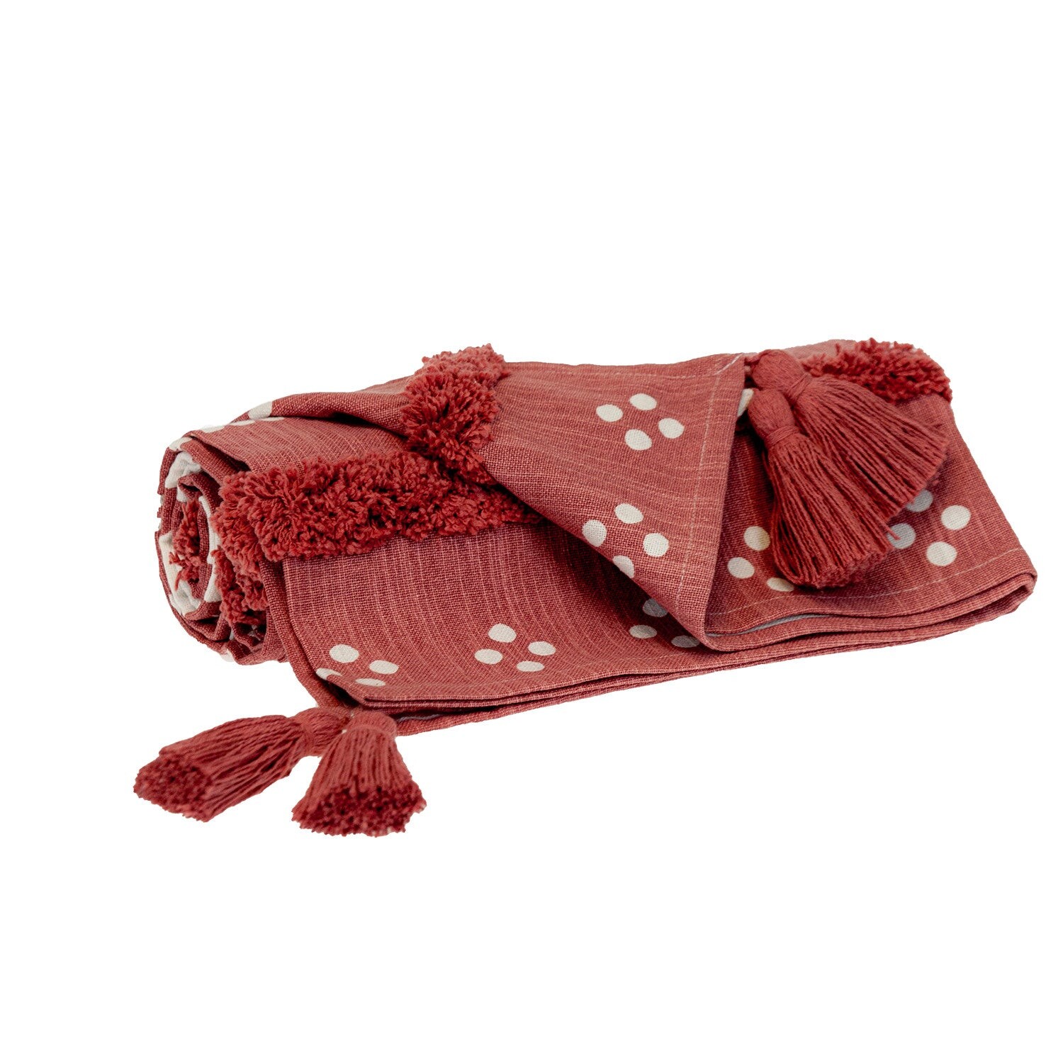 

Розовое тканое хлопковое полосатое одеяло Homezia, цвет Multicolored