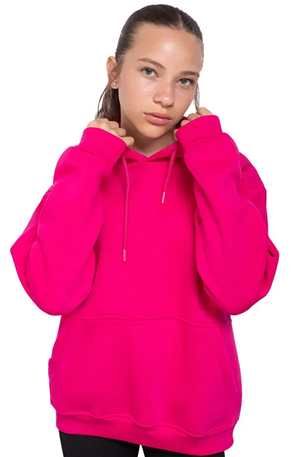 Детское худи для девочек с длинным рукавом Cansın Mini, Fuchsia — фото 3
