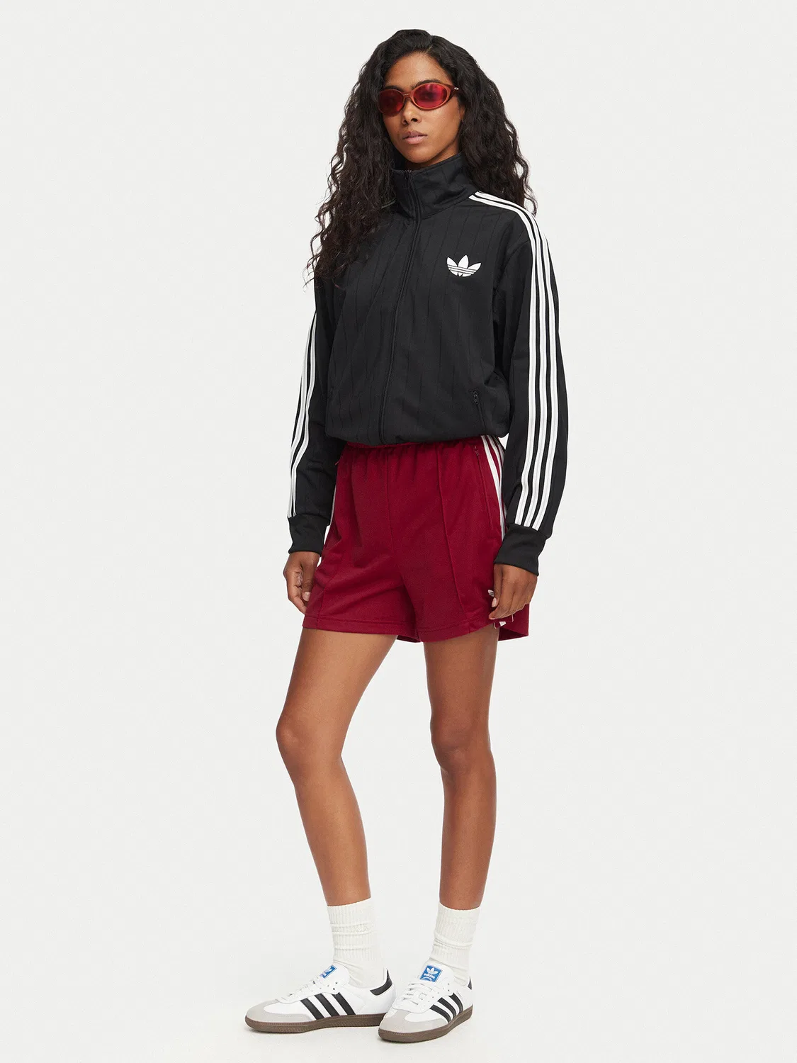 Женские спортивные шорты стандартного кроя Firebird Classic Adidas, красный — фото 2