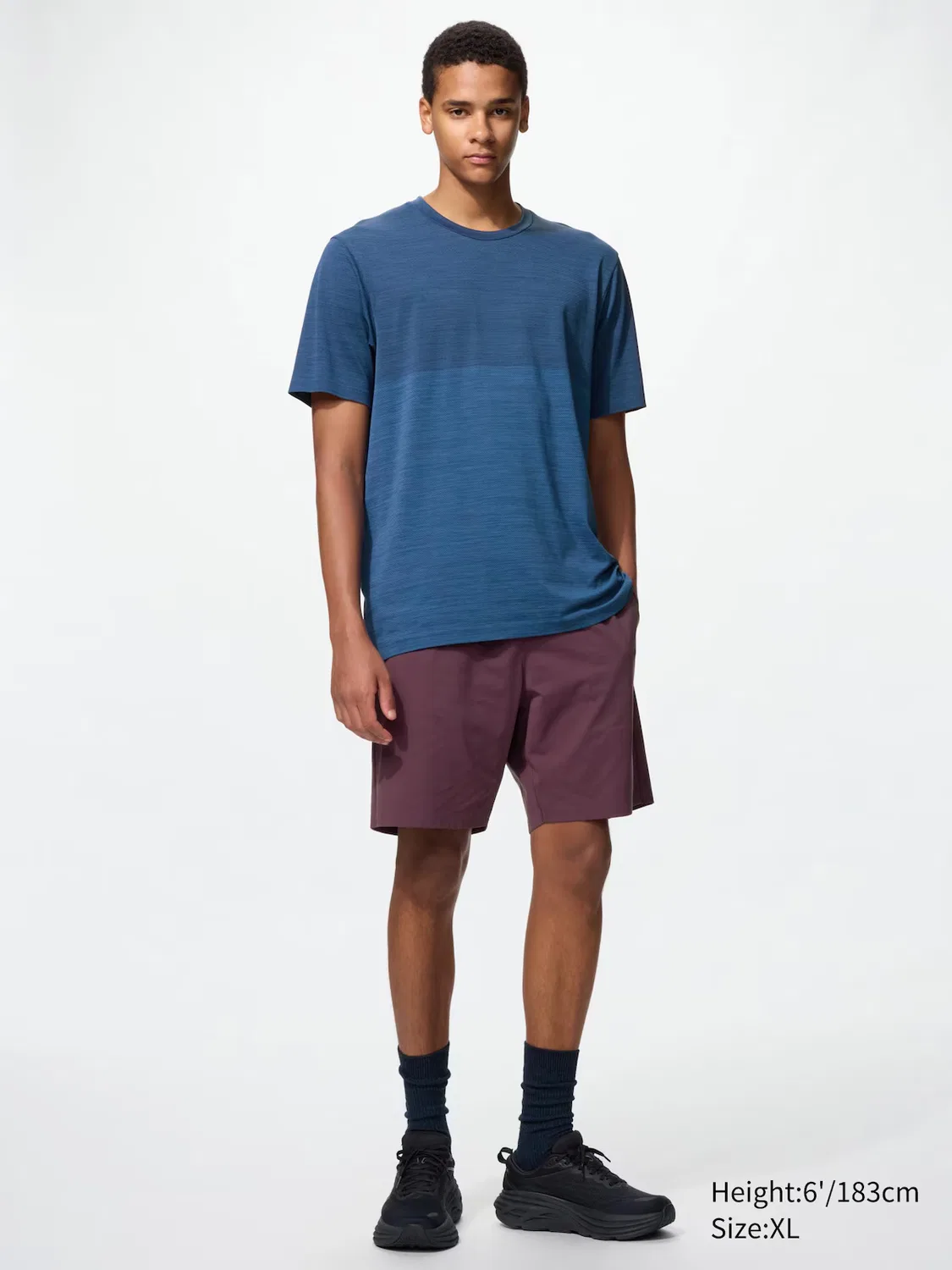 Футболка Uniqlo Dry-Ex, повседневная одежда, темно-серый — фото 2