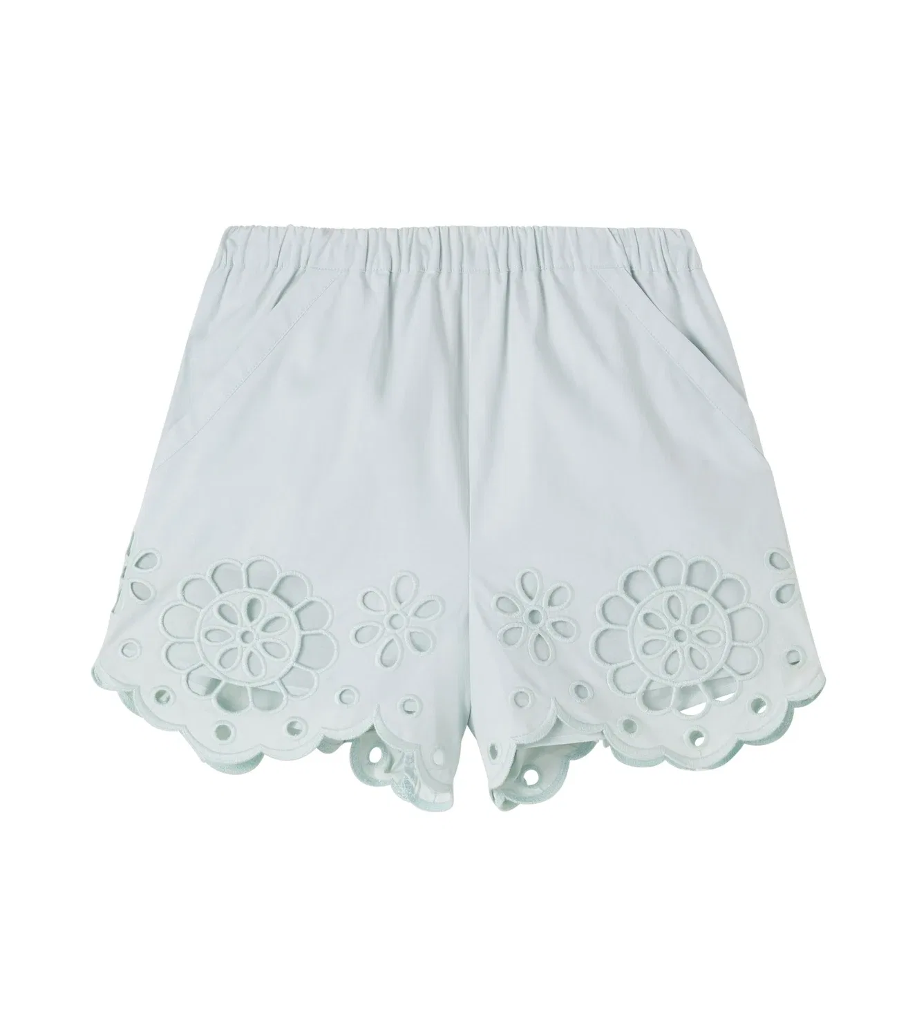Шорты хлопковые с вышивкой Awaken Zimmermann Kids, зеленый