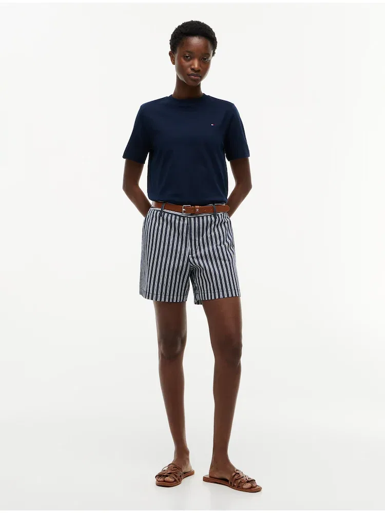 Футболка с круглым вырезом свободного кроя TOMMY HILFIGER, Navy — фото 2