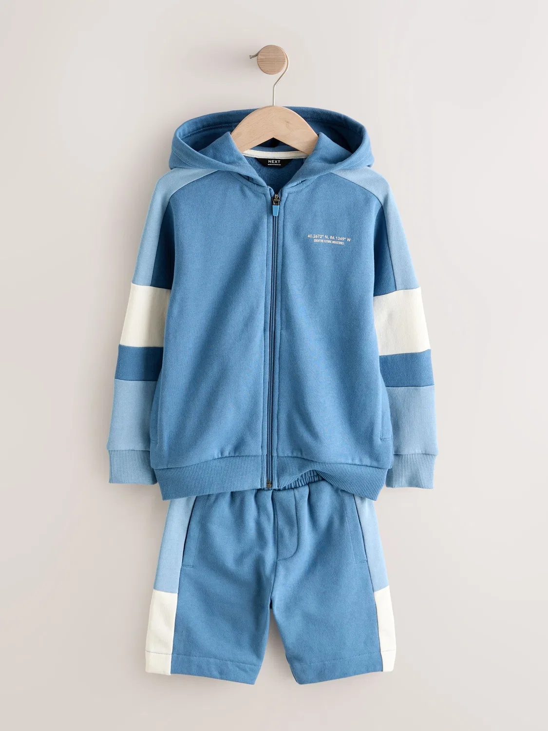 Спортивный костюм Colourblock Zip Through Hoodie Set Next, синий — фото 2