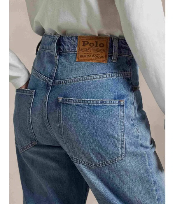 Женские джинсы свободного кроя Boyfriend Polo Ralph Lauren, синий — фото 4