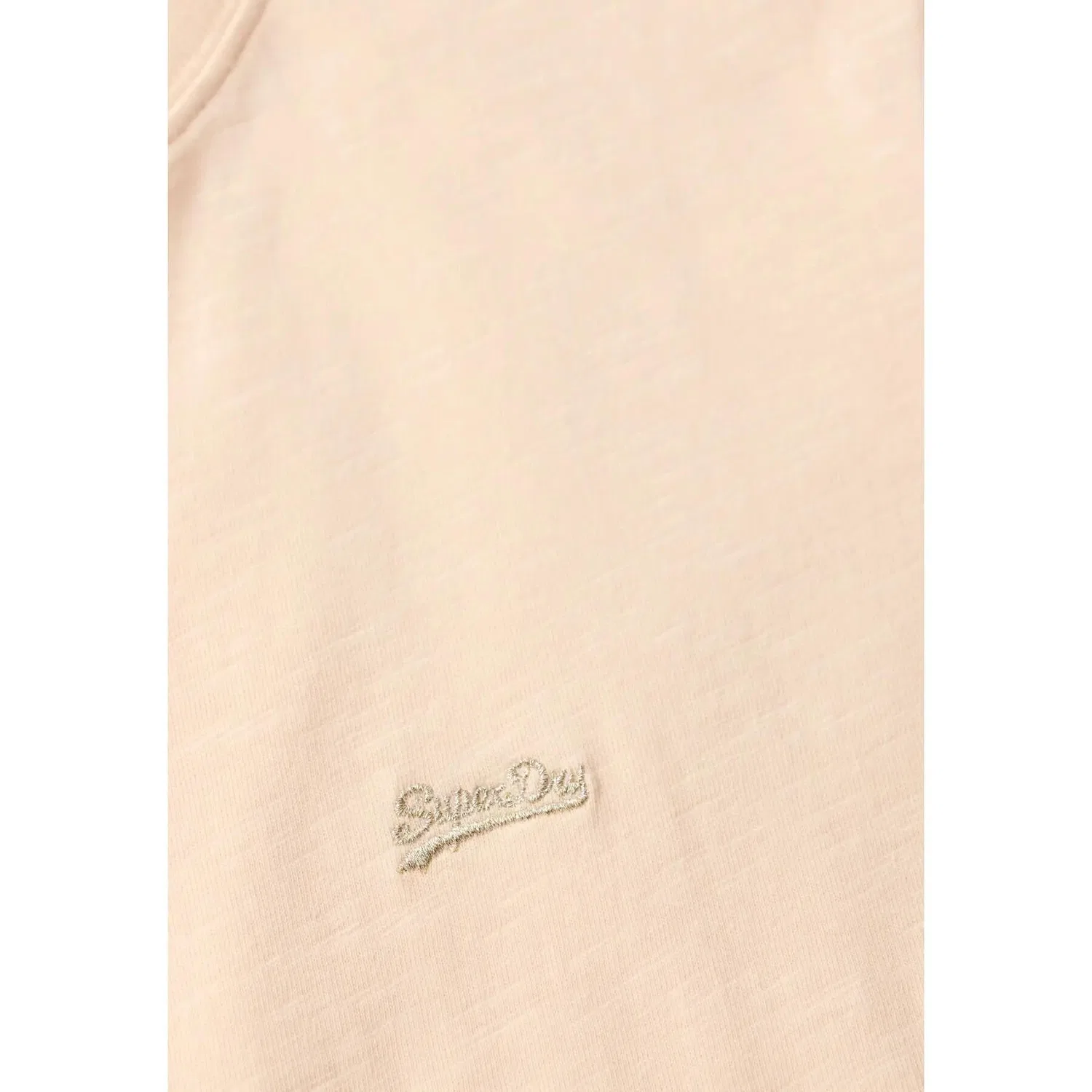 Женская хлопковая футболка Superdry Essential Logo Slub, Rosa / Blutenblattbeige — фото 4