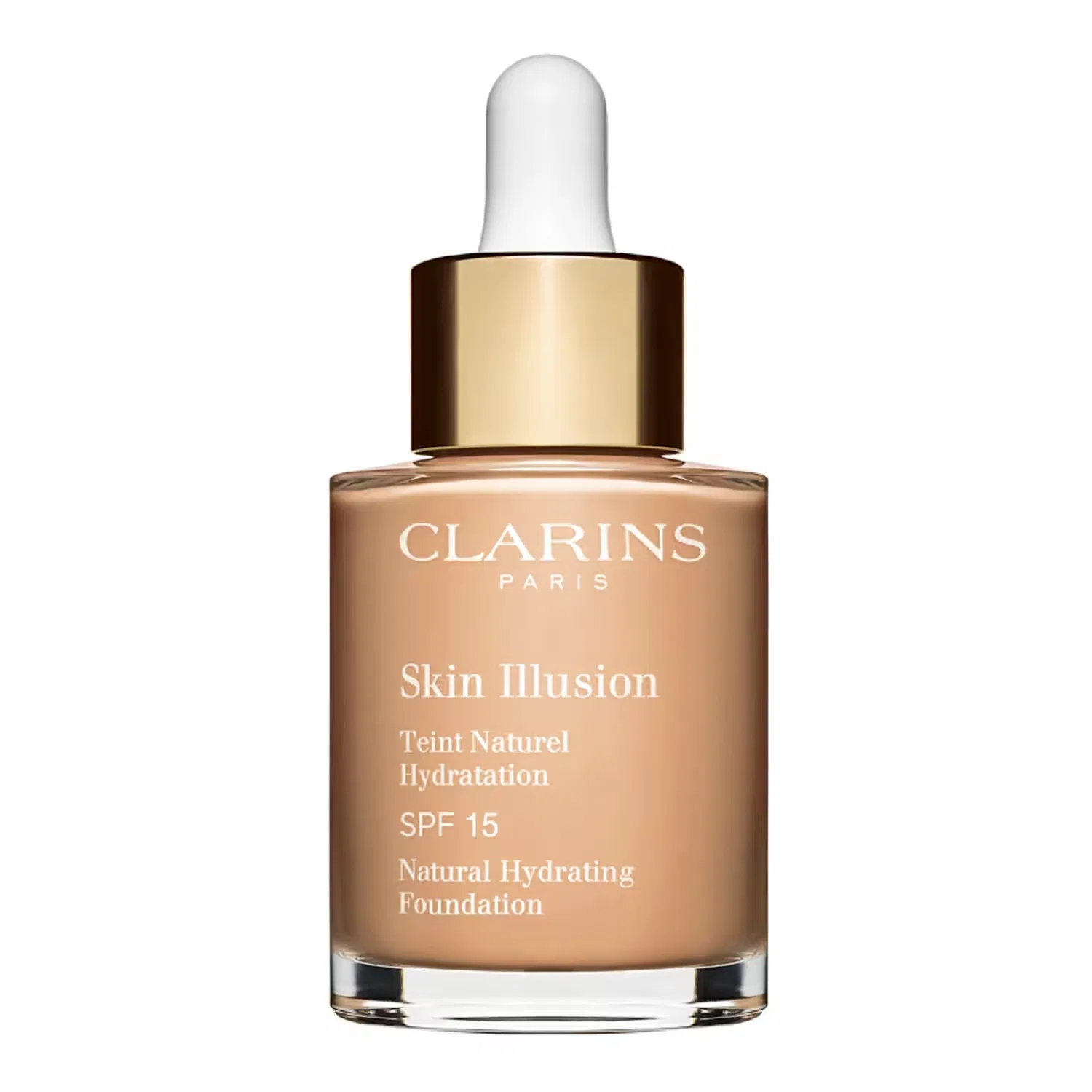 Флюид-основа Skin Illusion SPF 15, 30 мл, с экстрактом гете, CLARINS, 110 Honey — фото 3