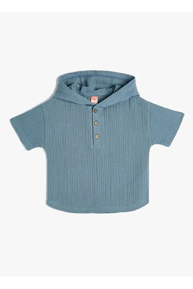 Детская рубашка с коротким рукавом Koton, Blue
