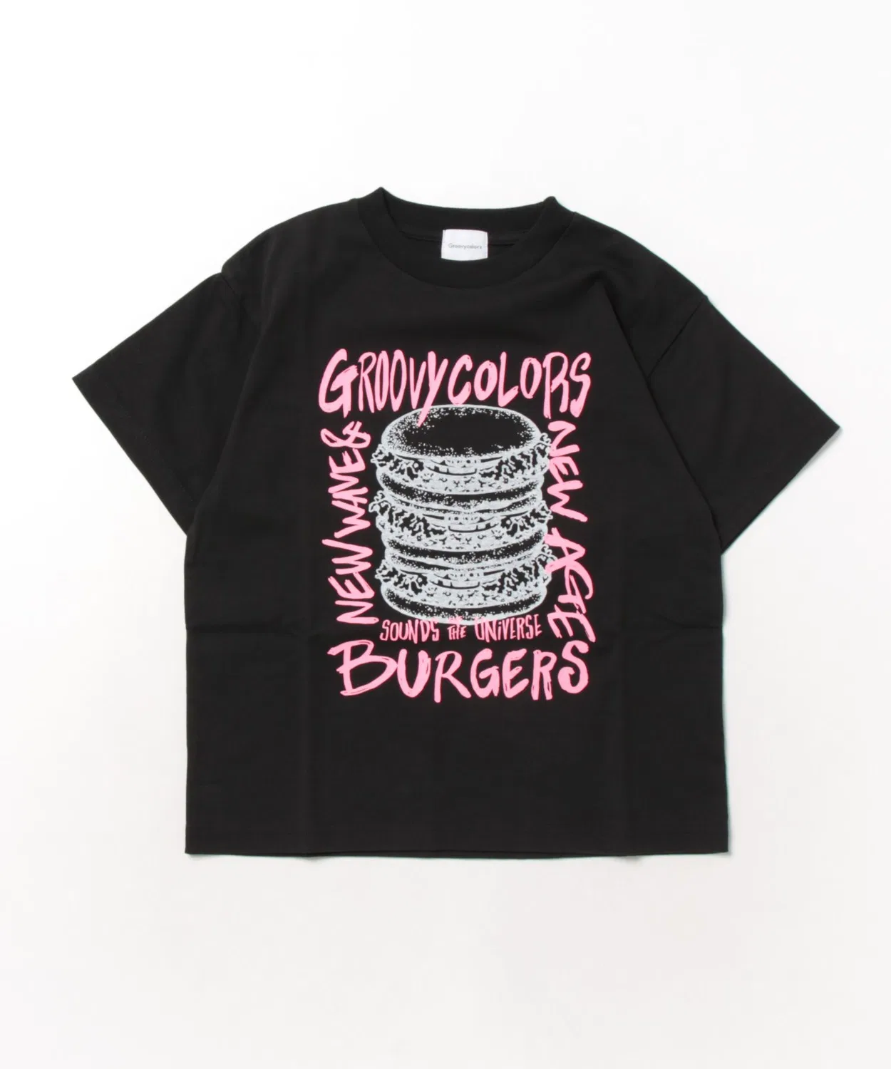 Детская футболка с принтом Graffiti BURGER Tee GROOVY COLORS, Black