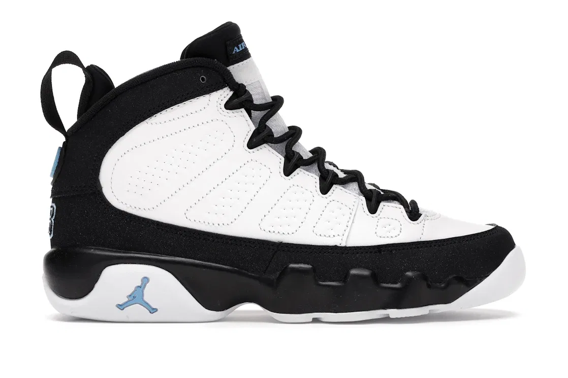Детские кроссовки Lifestyle с принтом Jordan 9 Retro Jordan, White/University Blue-Black