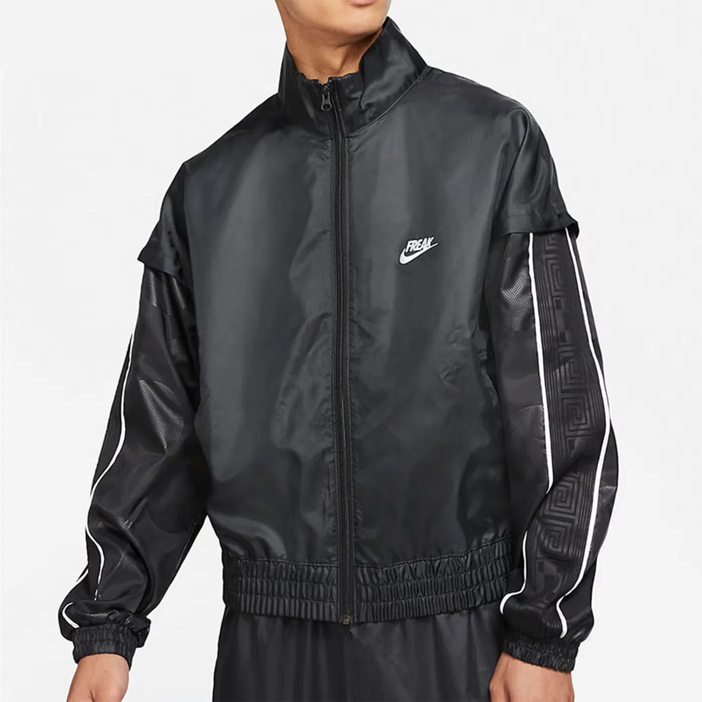 Куртка спортивная с воротником-стойкой Nike, черная — фото 3