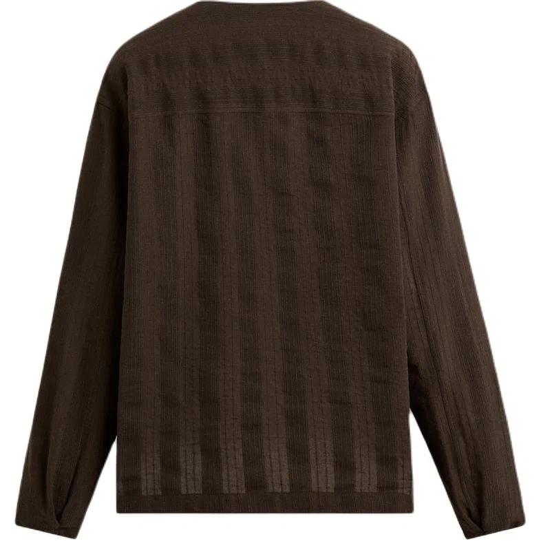 Мужская рубашка с V-образным вырезом Brown ZARA, Brown — фото 3