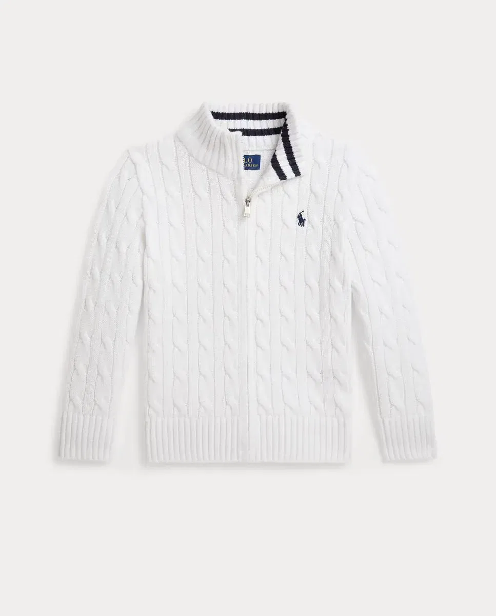 Детский джемпер для мальчиков с косами Polo Ralph Lauren, Белый