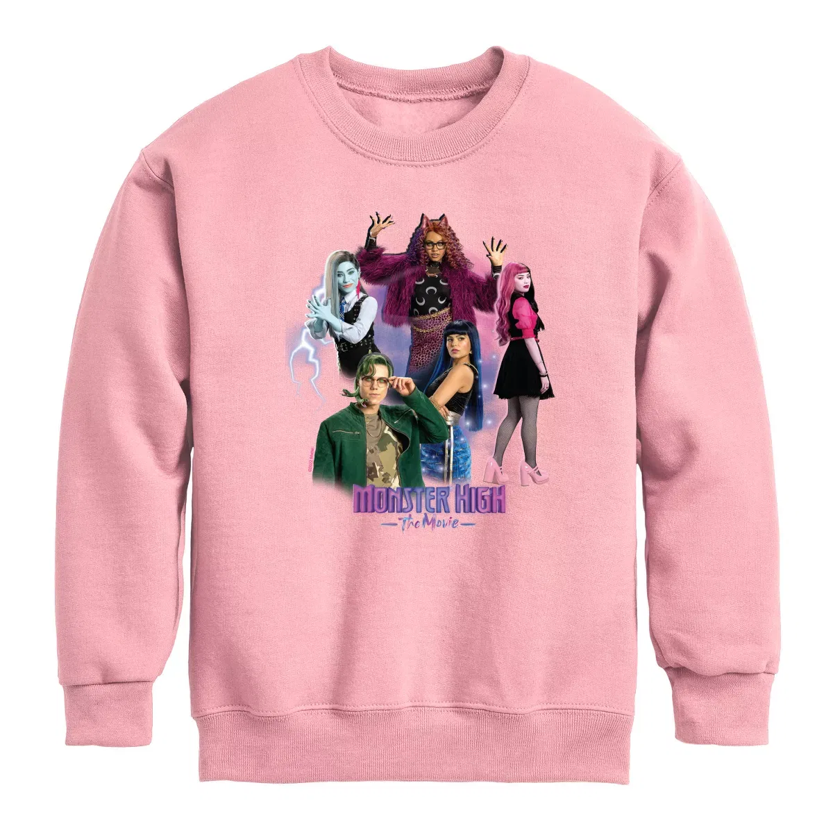 Детское худи для девочек с принтом Monster High Group Photo Monster High, Mauve