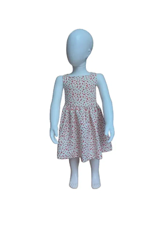 Детское платье для девочек хлопковое Red Floral Print Baby Girl Cotton Linen Dress Babyelos, Red