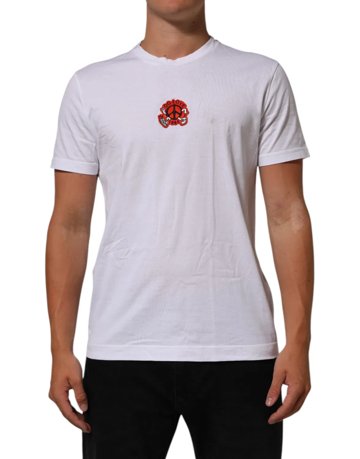 Мужская футболка с вышивкой DG Love, White, Dolce & Gabbana