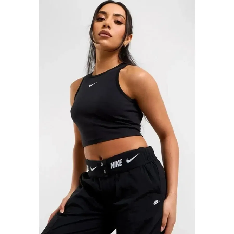 Топ-майка Nike Nsw Tank Top Gls с принтом, Черный — фото 4